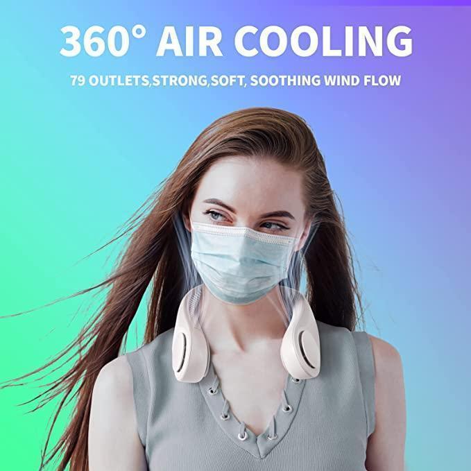 🔥Summer Sale - 50% Off 🔥🔥 Portable Bladeless Hanging Rechargeable Neck Fan