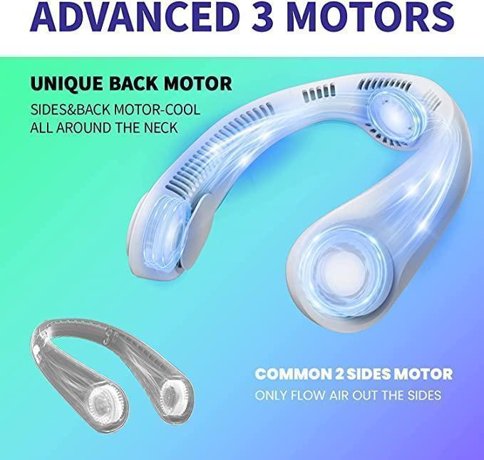 🔥Summer Sale - 50% Off 🔥🔥 Portable Bladeless Hanging Rechargeable Neck Fan