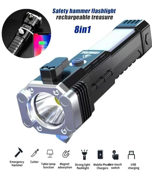 Multipurpose Rechargeable LED  Torch / Flashlight with Power Bank